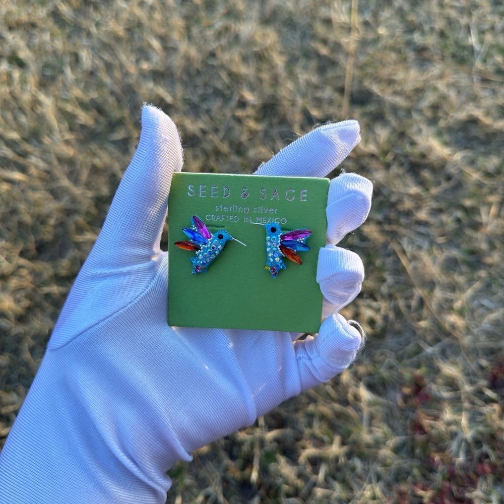 Multicolor Hummingbird Earrings